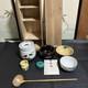 Japanese Tea Ceremony Set Tansaku Box Chado Tools Vintage Wooden Box Included
