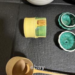Japanese Tea Ceremony Set Tansaku Box Chado Tools Vintage Wooden Box Included