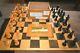 John Jacques Staunton Chess Set Complete Vgc Wgtd Baized Boxed Big King 8.5cm