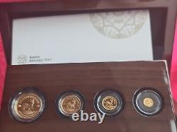 KRUGERRAND 2018 Gold 4 Coins set in Exclusive Wooden Box
