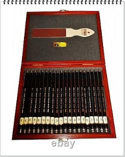 Koh-i-noor 8b To 10h 20 Pcs Set Of Mechanical Pencils 2.0 MM In Wooden Box 5900