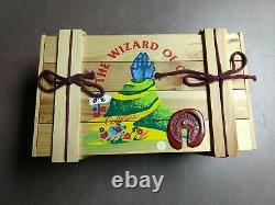 Kurt Adler WIZARD OF OZ Polonaise Set of 4 Christmas Ornaments in Wood Box 1997