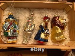 Kurt Alder Wizard Of OZ Polonaise Wooden Box Set Of 4 Christmas Ornaments