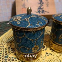 Kutani Ware, Wooden Box, Set Teacup, Made By Taketaka Kitamura, Pattern Real G