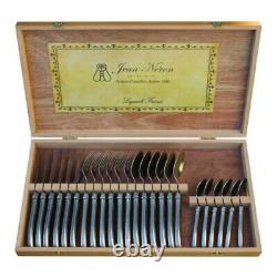 Laguiole 24 Piece Cutlery Set Wooden Gift Box by Jean Neron Stainless Steel