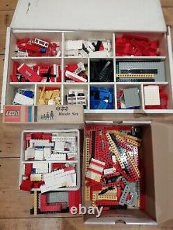 Large Collection Vintage Lego Pieces -Job Lot -Wooden Storage Box 1968 Set 022