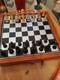 Large Cute Vintage Wooden Chess Set, Wooden Box, Felted, Lacquered, 3''king -346utbl