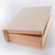 Large Plain Wooden Book Shaped Box Case/ Wood Trinket Storage Decoupage Craft