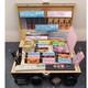 Large Rolling Box Black Wooden Smoking Box Gift Set Storage Box Christmas Gift