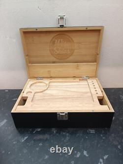 Large Rolling box Black Wooden Smoking Box Gift Set Storage Box Christmas Gift