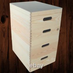 Large Shallow Stackable Wooden Storage Boxes With Lid Organisation Crate Sets