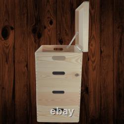 Large Shallow Stackable Wooden Storage Boxes With Lid Organisation Crate Sets