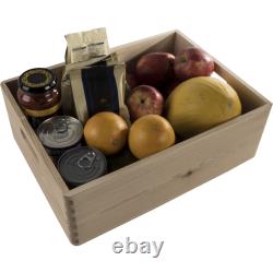 Large Shallow Stackable Wooden Storage Boxes With Lid Organisation Crate Sets