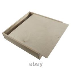 Large Square Lidded Wooden Storage Box / Photos Memory Keepsake Holder Decoupage
