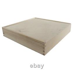 Large Square Lidded Wooden Storage Box / Photos Memory Keepsake Holder Decoupage
