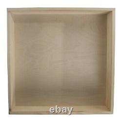 Large Square Lidded Wooden Storage Box / Photos Memory Keepsake Holder Decoupage