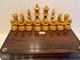 Large Vintage Wooden Chess Set In A Beautiful Wooden Box, Felted/lacqurd (333uch)
