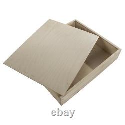 Large Wooden Storage Craft Box With Sliding Lid / Memory Keepsake Photo Holder