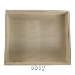 Large Wooden Storage Craft Box With Sliding Lid / Memory Keepsake Photo Holder