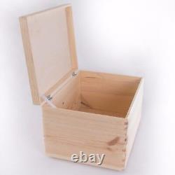 Large Wooden Storage Memory Box With Lid / Pinewood Toy Chest Keepsake Trunk