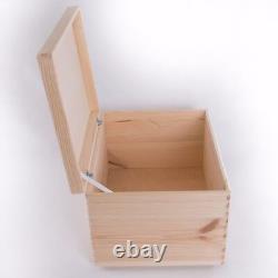 Large Wooden Storage Memory Box With Lid / Pinewood Toy Chest Keepsake Trunk