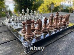 Luxury Chess Set Top Quality Chessmen and Marble Design Board Christmas Gift