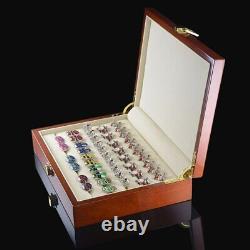 Luxury Cufflink Gift Box Painted Wooden Box 24018055mm Jewelry Storage Box Set