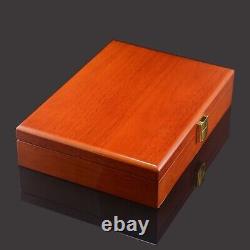 Luxury Cufflink Gift Box Painted Wooden Box 24018055mm Jewelry Storage Box Set