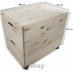 MEGA SET / 2 Tier Extra Large Wooden Boxes / Stackable Crate Chest on Wheels