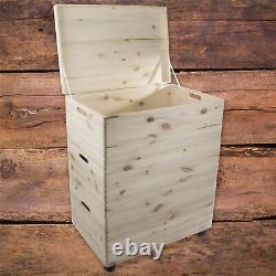 MEGA SET / 3 Tier Extra Large Wooden Boxes / Stackable Crate Chest on Wheels