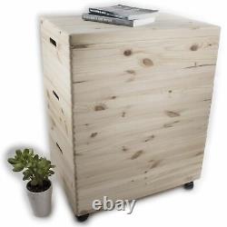 MEGA SET / 3 Tier Extra Large Wooden Boxes / Stackable Crate Chest on Wheels