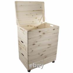 MEGA SET / 3 Tier Extra Large Wooden Boxes / Stackable Crate Chest on Wheels