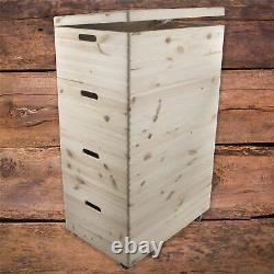 MEGA SET / 4 Tier Extra Large Wooden Boxes / Stackable Crate Chest on Wheels