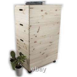 MEGA SET / 4 Tier Extra Large Wooden Boxes / Stackable Crate Chest on Wheels