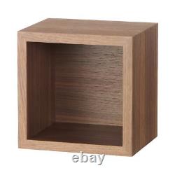 MUJI Wall Attachable Wooden BOX 19 x19cm Walnut 44505205 Japan