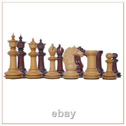 Macedon Series 4.4 Luxury Staunton Chess Set in Padouk and Box wood
