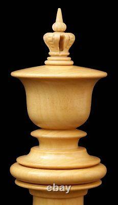 Macedon Series 4.4 Luxury Staunton Chess Set in Padouk and Box wood