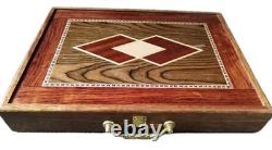 Mah Jong Set In Wooden Case / Box 148 Tiles Mahjong Jongg Vintage Heavy