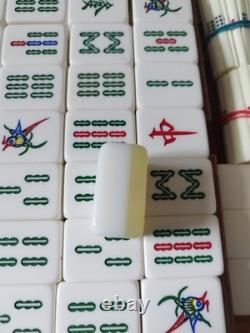 Mah Jong Set In Wooden Case / Box 148 Tiles Mahjong Jongg Vintage Heavy