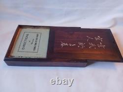 Mah Jong Set Oriental Wooden Box 148 Tiles Case Mahjong Jongg Vintage Rare 2