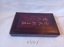 Mah Jong Set Oriental Wooden Box 148 Tiles Case Mahjong Jongg Vintage Rare 2