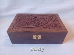 Mah Jong Set Wooden Box 148 Black Backed Tiles Book Sticks Mahjong Jongg Vintage