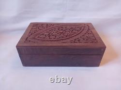 Mah Jong Set Wooden Box 148 Black Backed Tiles Book Sticks Mahjong Jongg Vintage