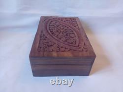 Mah Jong Set Wooden Box 148 Black Backed Tiles Book Sticks Mahjong Jongg Vintage
