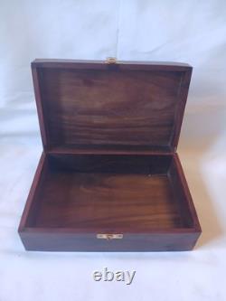 Mah Jong Set Wooden Box 148 Black Backed Tiles Book Sticks Mahjong Jongg Vintage