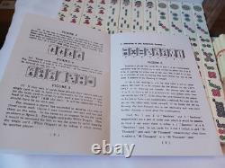 Mah Jong Set & Wooden Box 148 Large Tiles Book Count Sticks Mahjong Jongg Rare