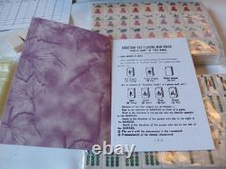 Mah Jong Set Wooden Box 148 Tiles Mainly Sealed New Book Sticks Mahjong Jongg