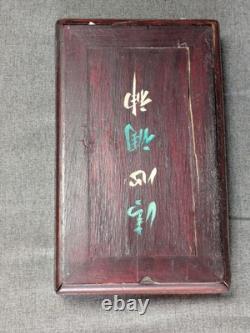 Mah Jong Set in Oriental Wooden Box 152 Tiles Mahjong Jongg Vintage Bone Bamboo