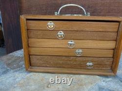 Mah Jong Vintage Antique 1923 Bamboo Wooden Box Set 135 Pieces & 148 Tiles