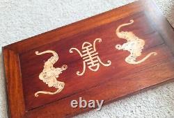 Mah-jongg Jong Set Chinese Game Vintage Bamboo Case Jackpot Wooden Box Rare